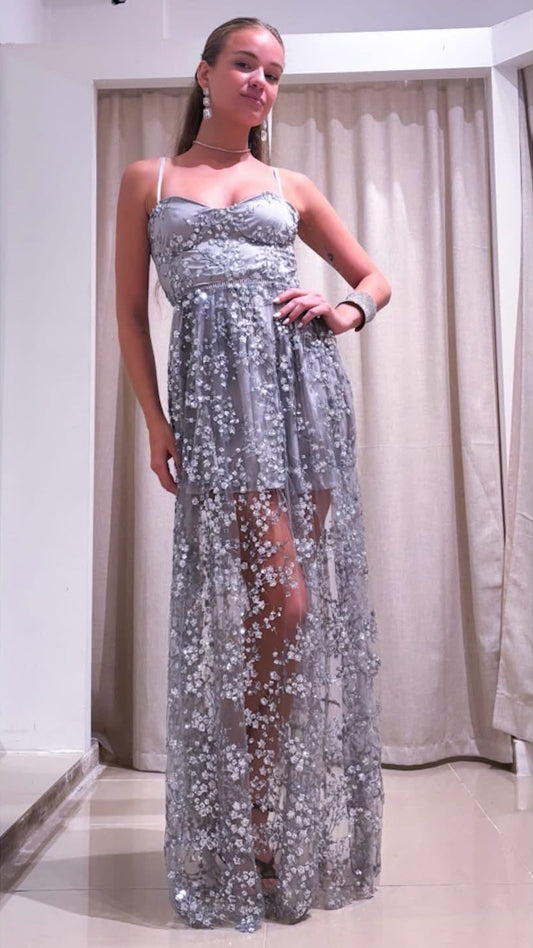 Sequins silver dress