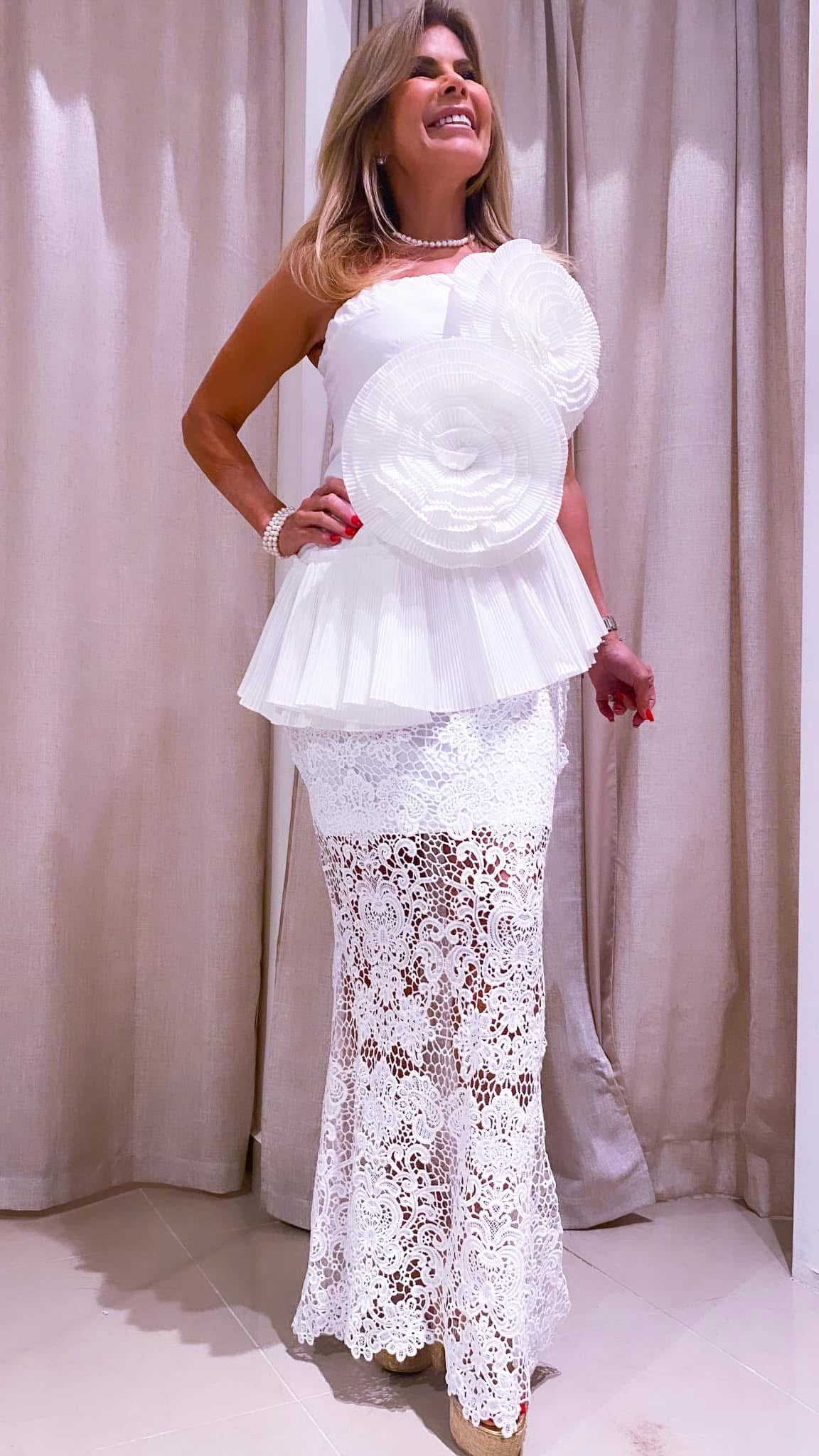Long lace skirt