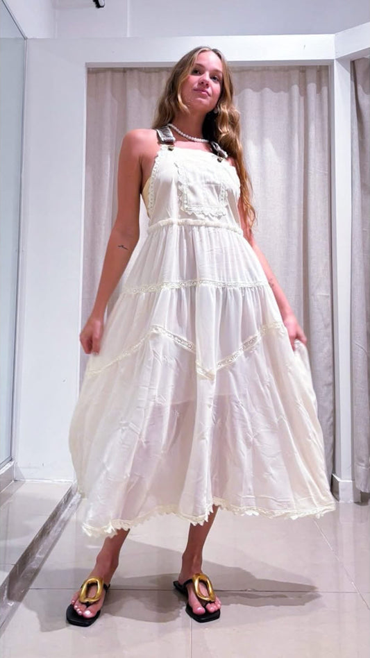 Floral overall dress