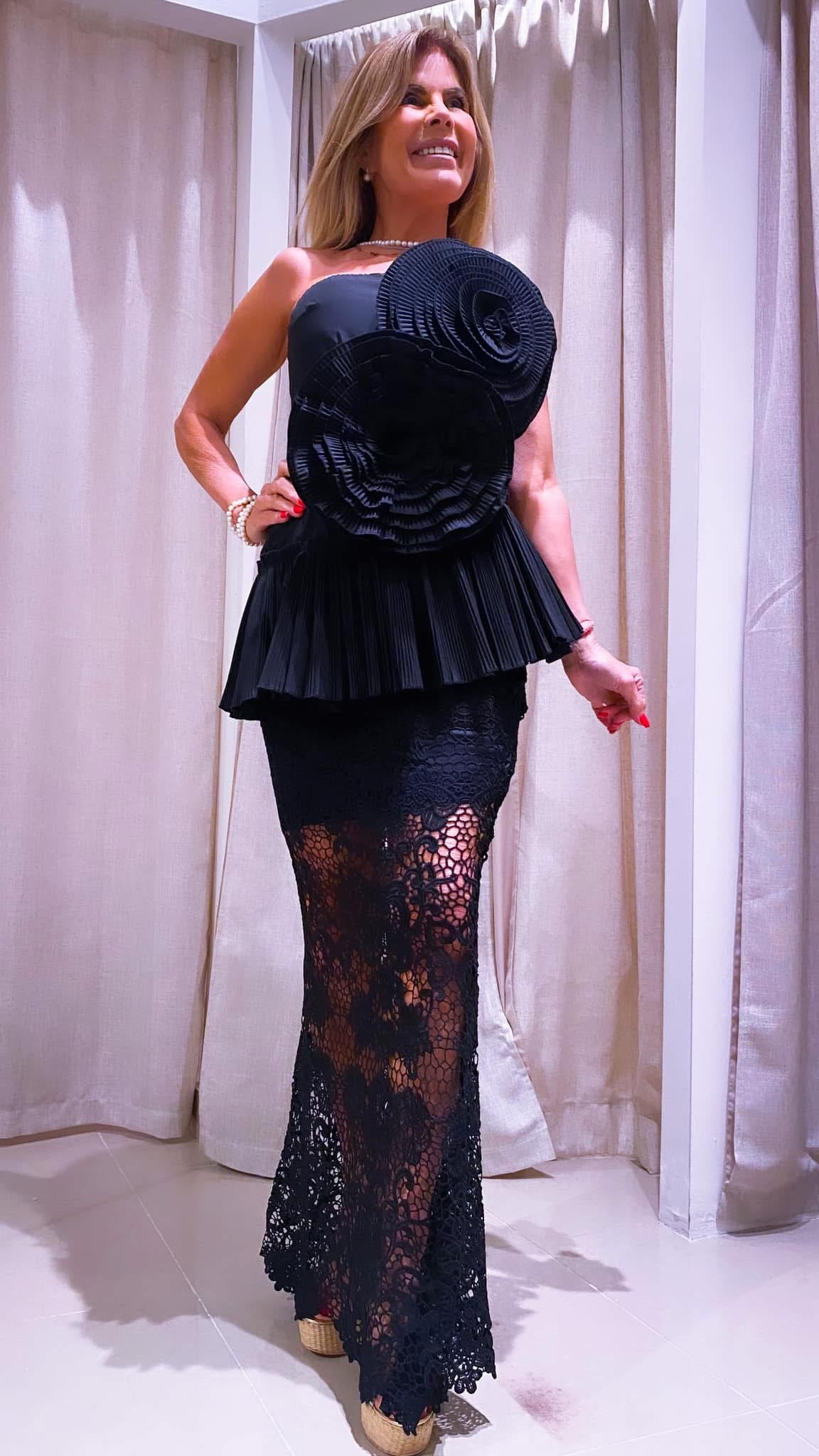 Long lace skirt
