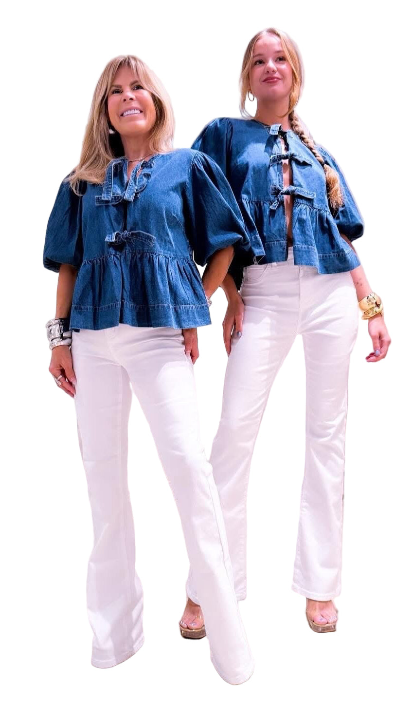 Cleo denim top