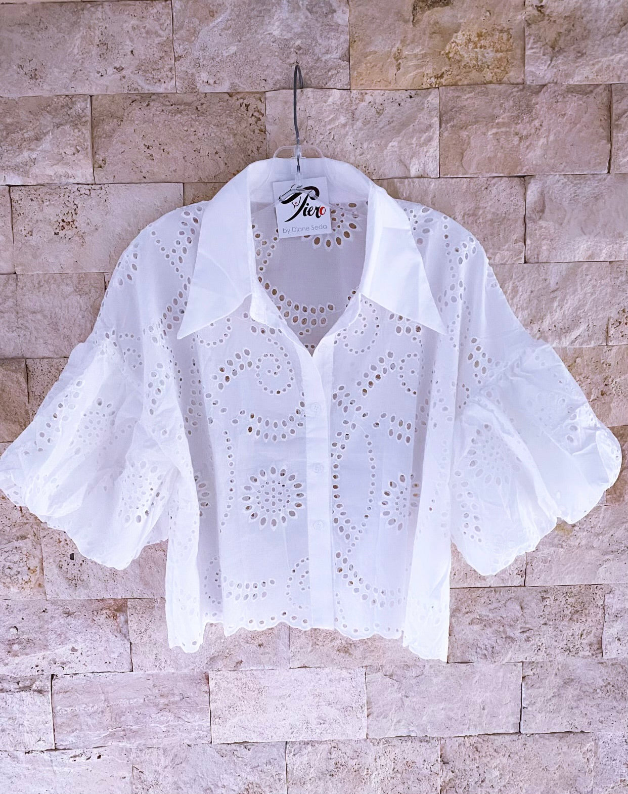 Gisela eyelet top