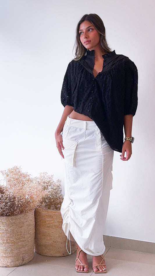 Eyelet top