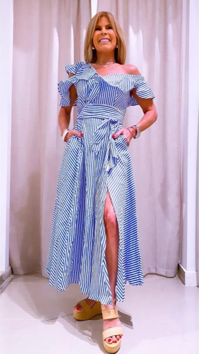 Line and cut dress