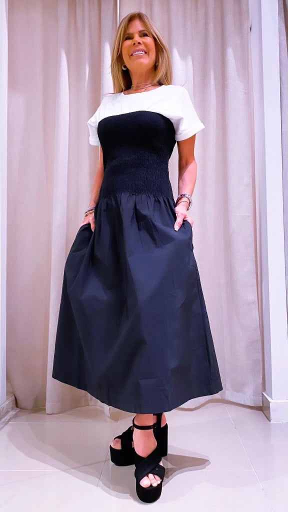 Black and white dress