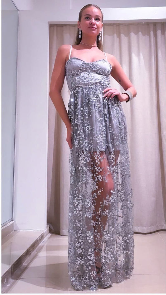 Sequins silver dress