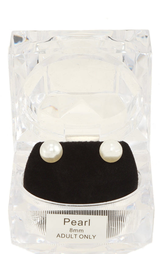 Single pearl earrings