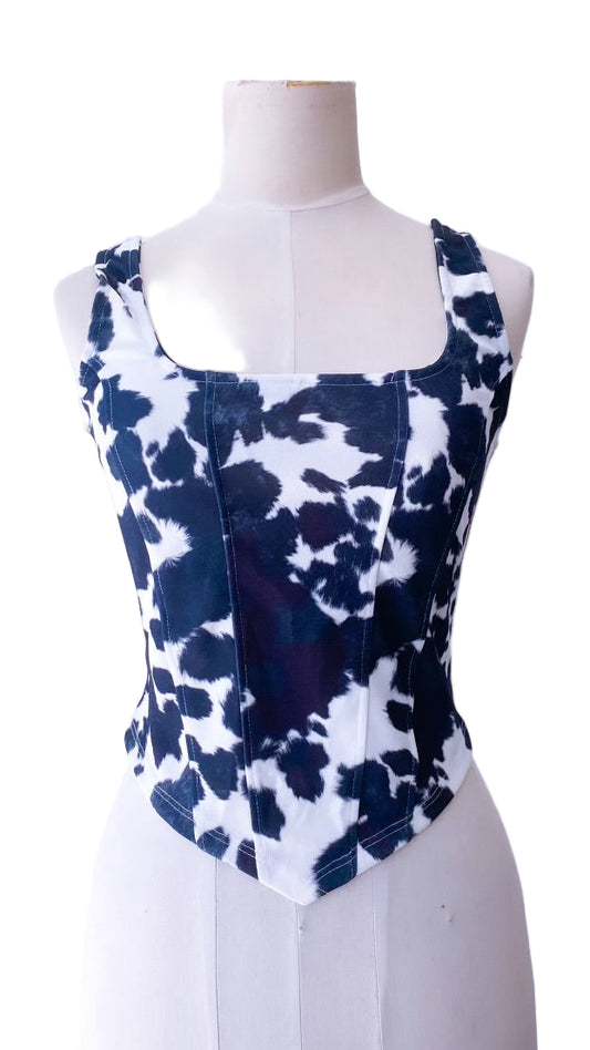 Cow corset top
