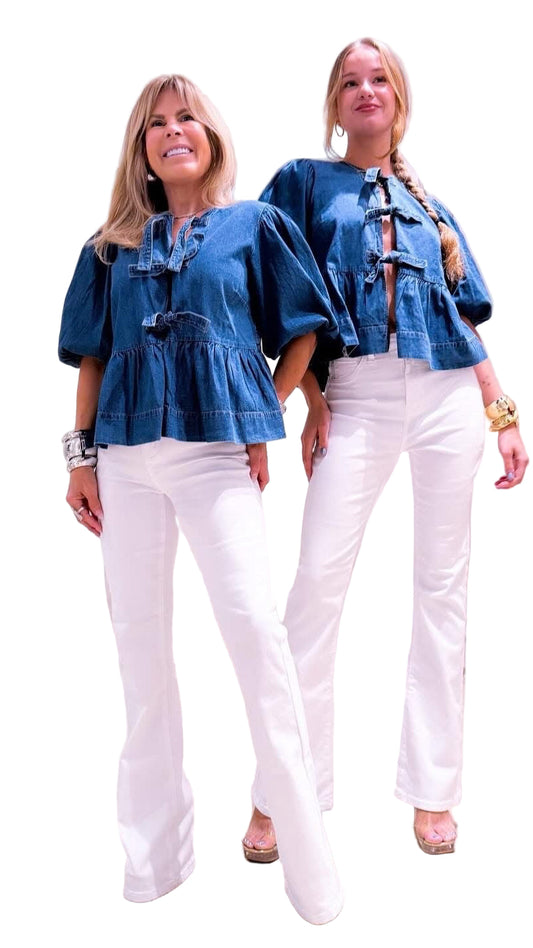 Cleo denim top