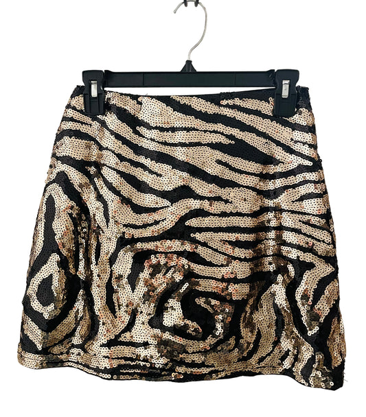 Gold sequin skirt