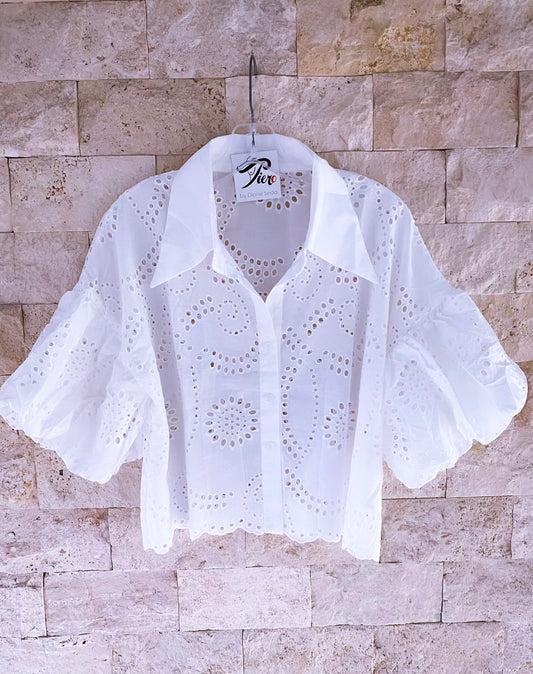 Gisela eyelet top
