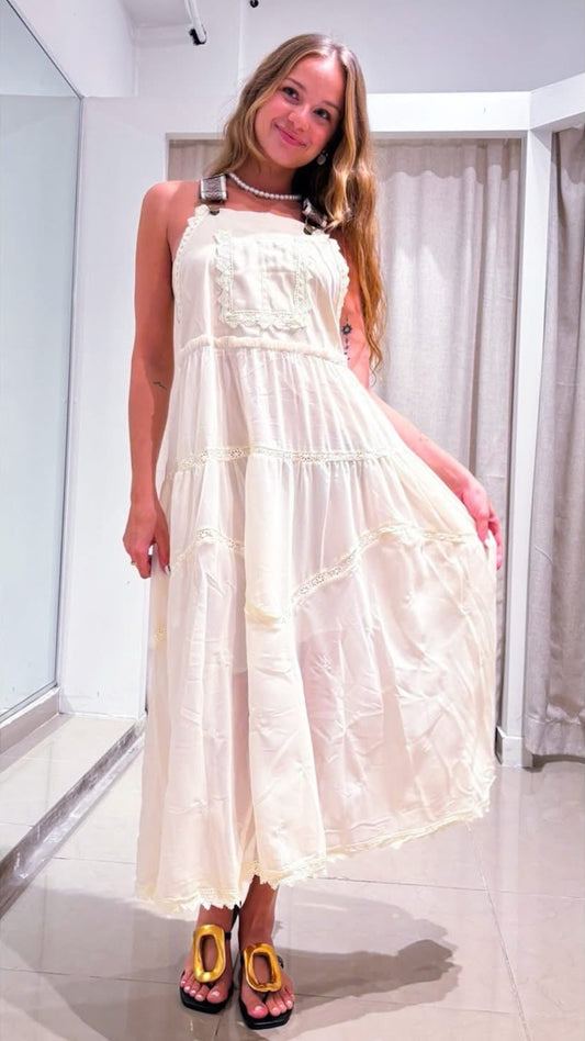 Floral overall dress