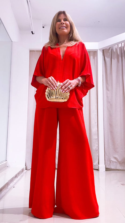 Blossom red pant